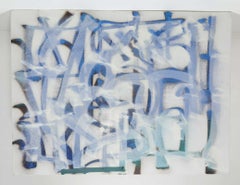 RETNA (b. 1979). Untitled. Acrylic, spray paint, and glitter on canvas. 96 x 72