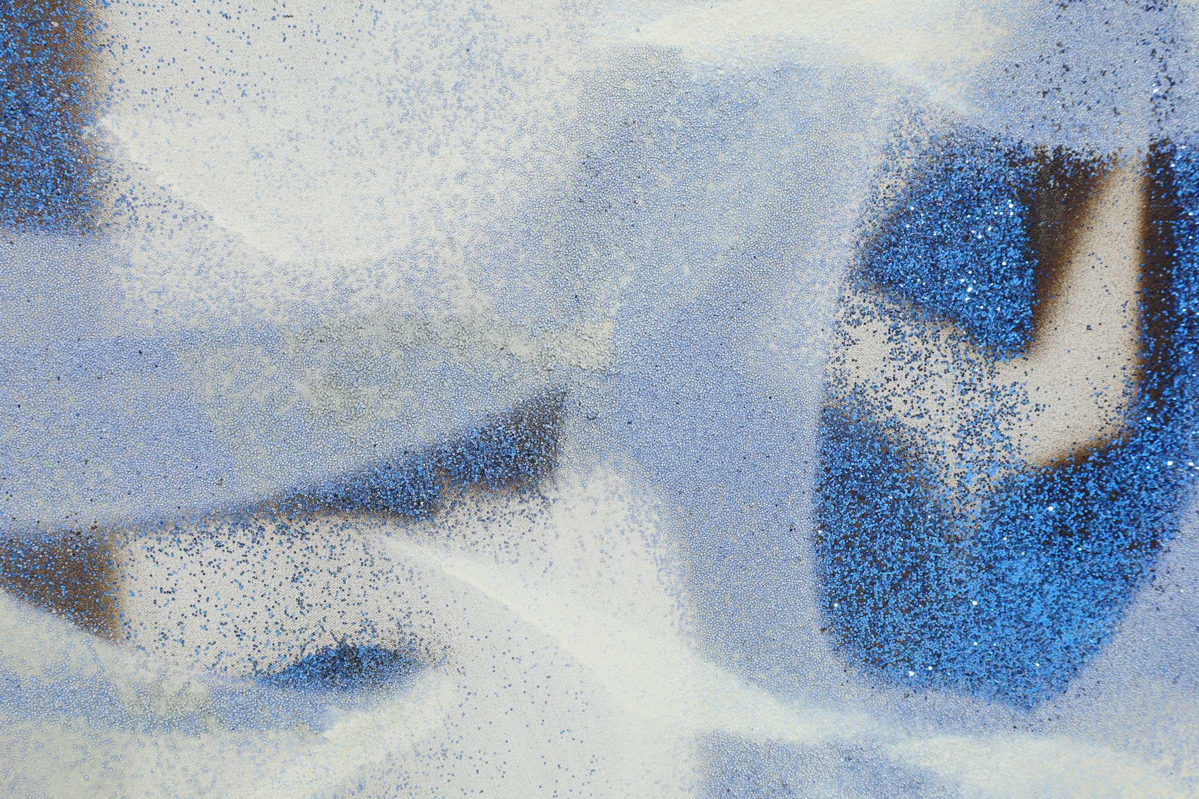 Canvas RETNA (b. 1979). Untitled. Acrylic, spray paint, and glitter on canvas. 96 x 72 For Sale