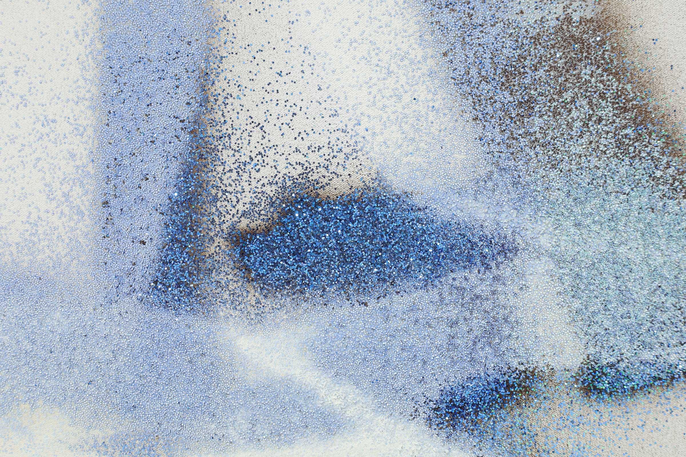 RETNA (b. 1979). Untitled. Acrylic, spray paint, and glitter on canvas. 96 x 72 For Sale 1