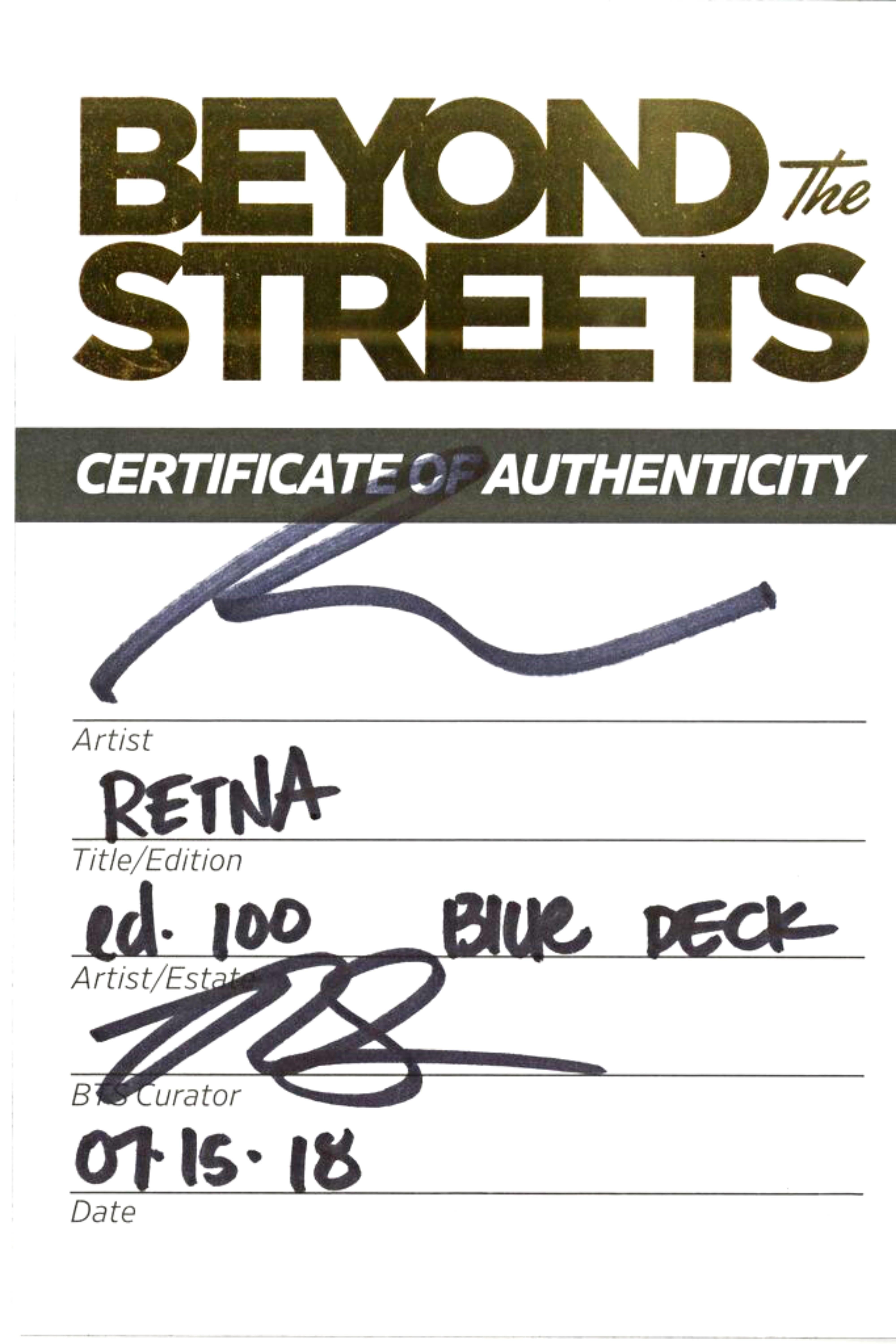 Beyond the Streets: Skateboard w/COA signiert von RETNA (Limited Edition of 100) im Angebot 1