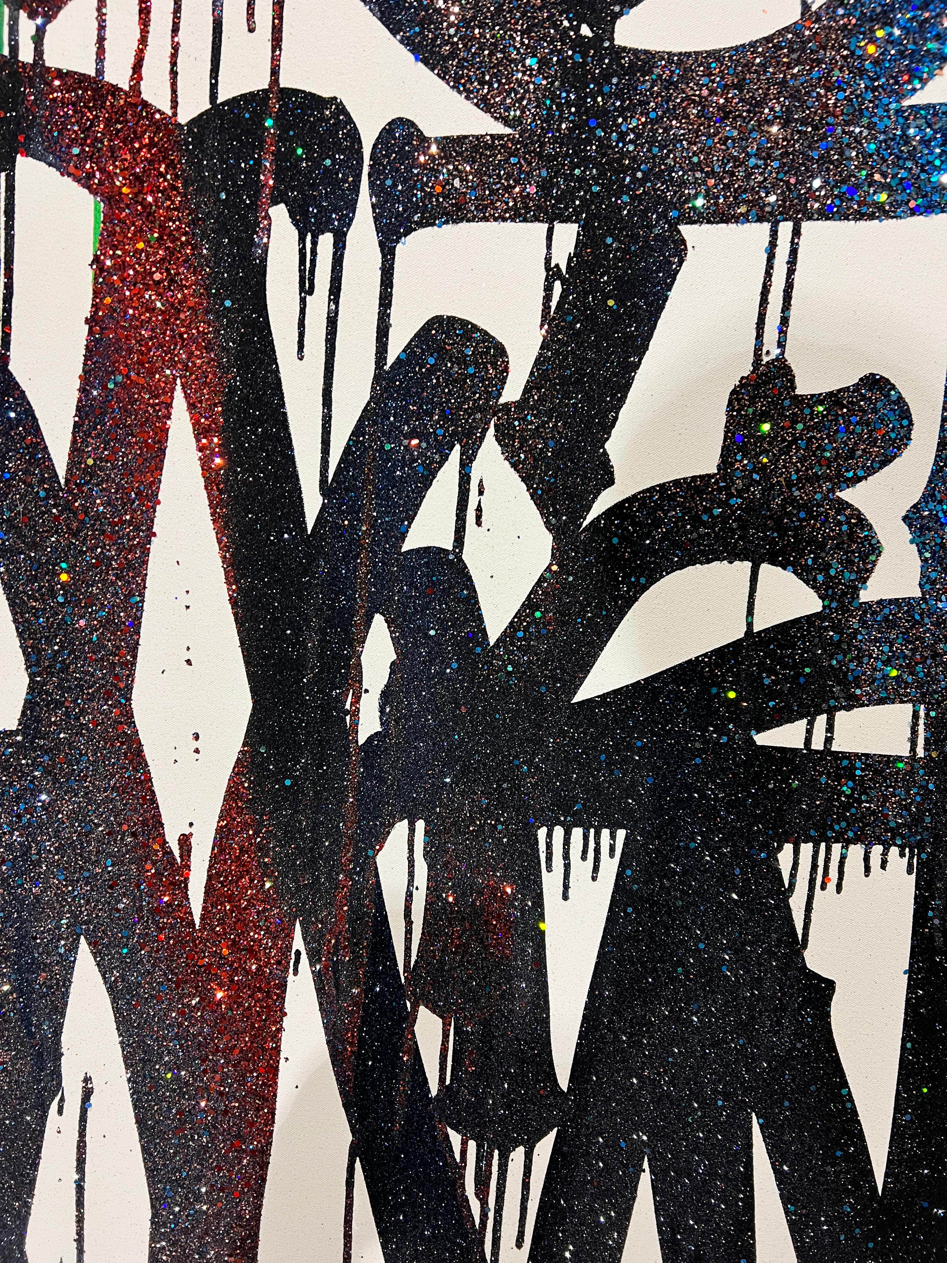 Une nuit de repos - Contemporain Painting par RETNA