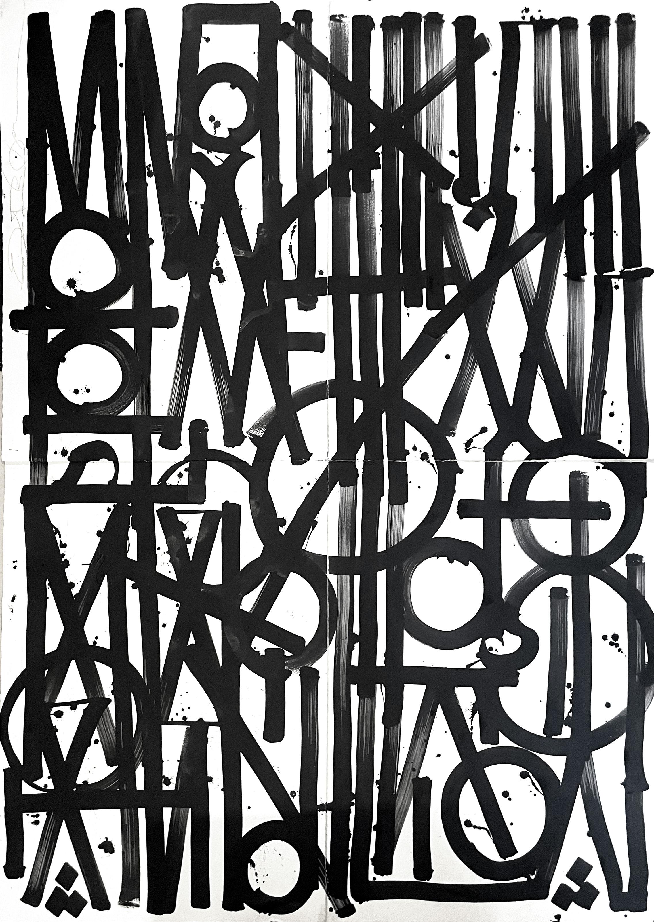 Abstract Painting de RETNA - Negro sobre blanco 5