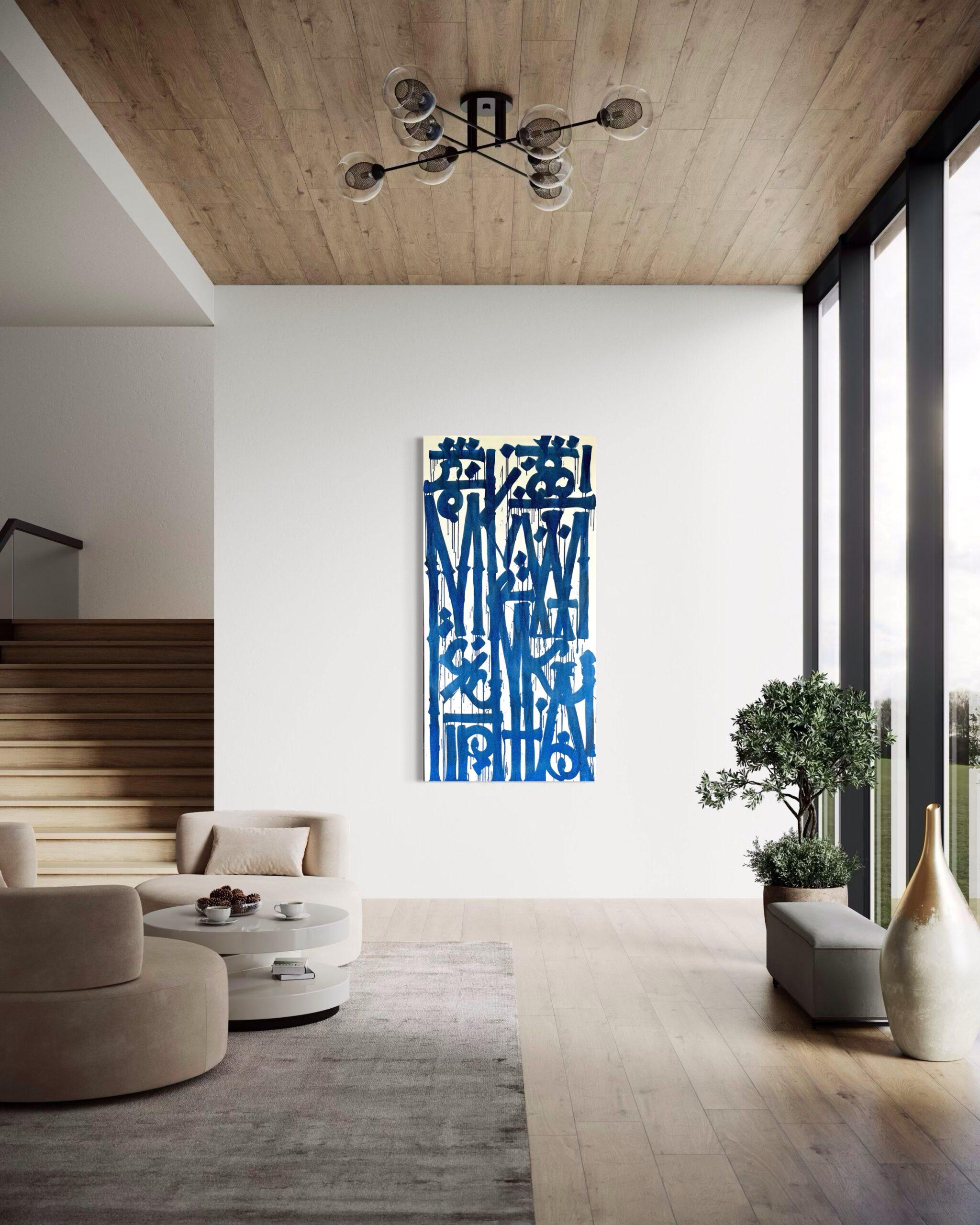 Blue Sand - Painting by RETNA
