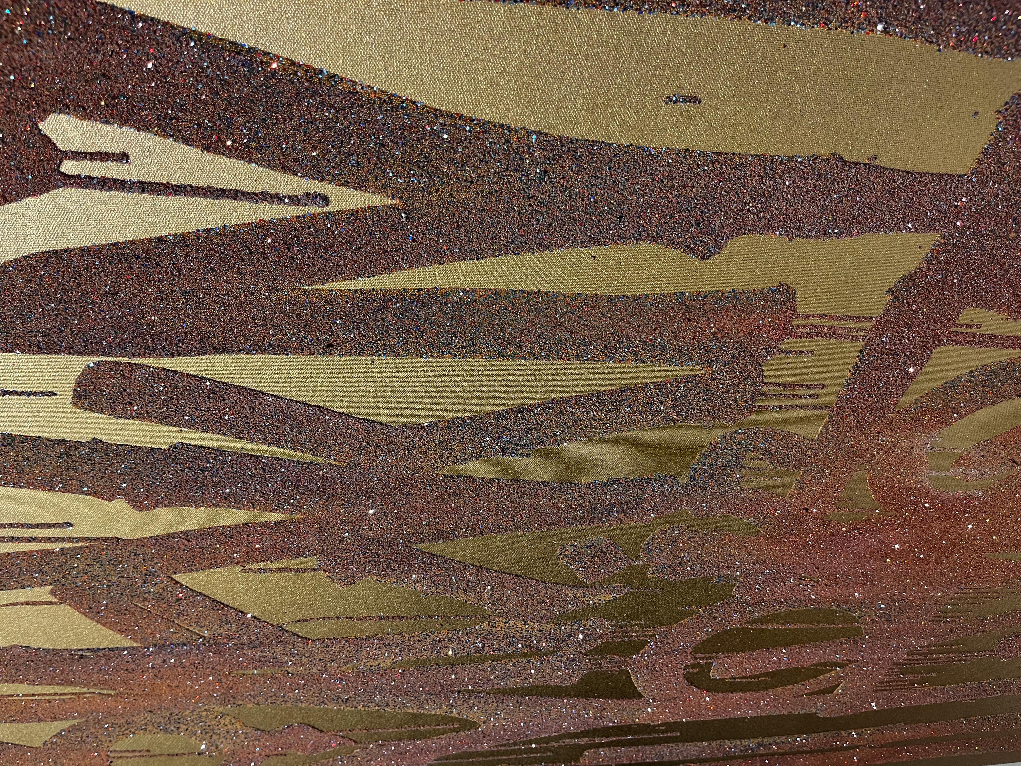 Goldene Träume (Streetart), Painting, von RETNA