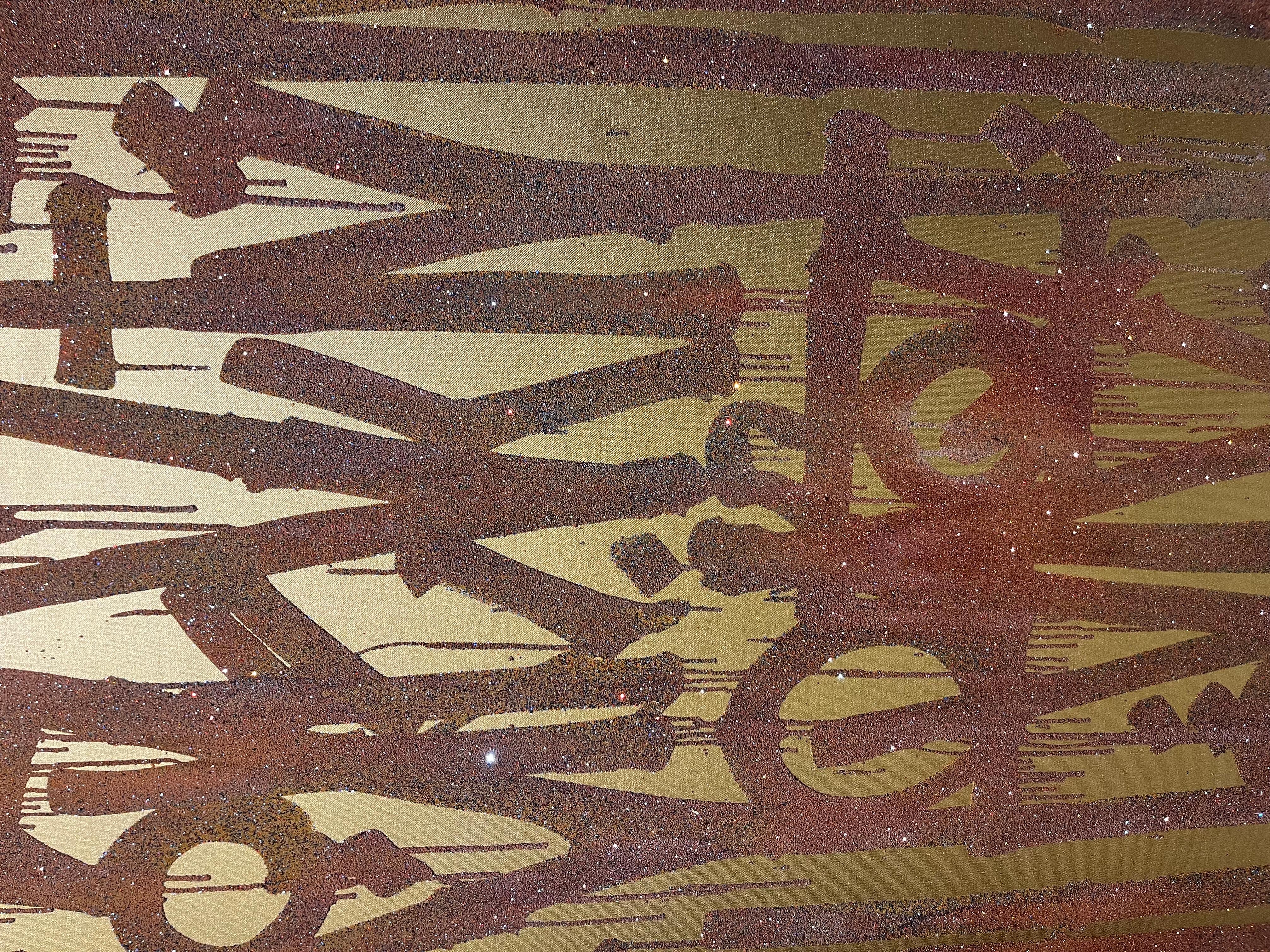 Goldene Träume (Braun), Abstract Painting, von RETNA