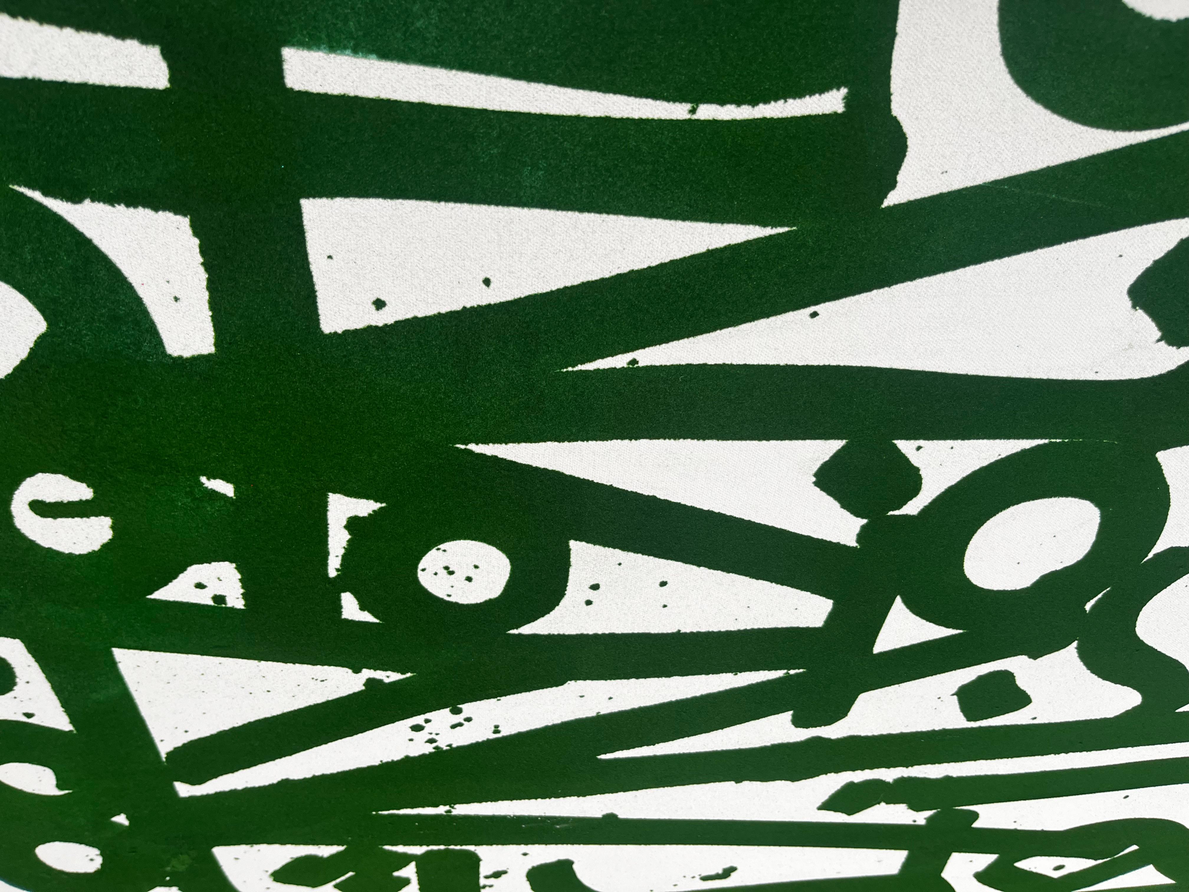 Green Velvet - Painting by RETNA
