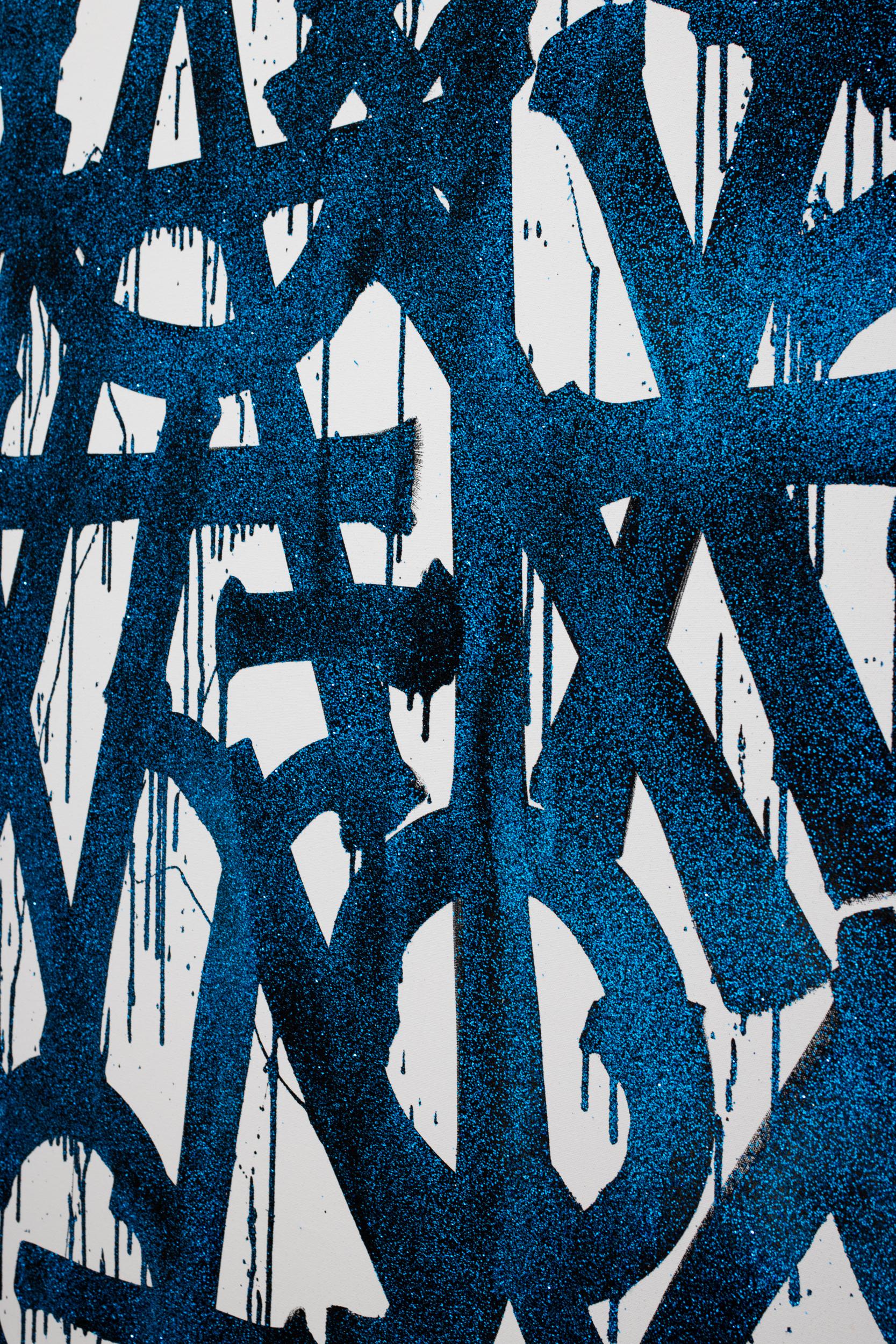 Mood Knights - Blue Abstract Painting by RETNA