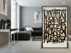 RETNA Large 6' Dual Sided Original Acrylic Painting w Studio COA