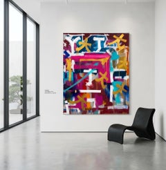 RETNA Peinture originale 60" x 48" avec Label de vente de la galerie et COA