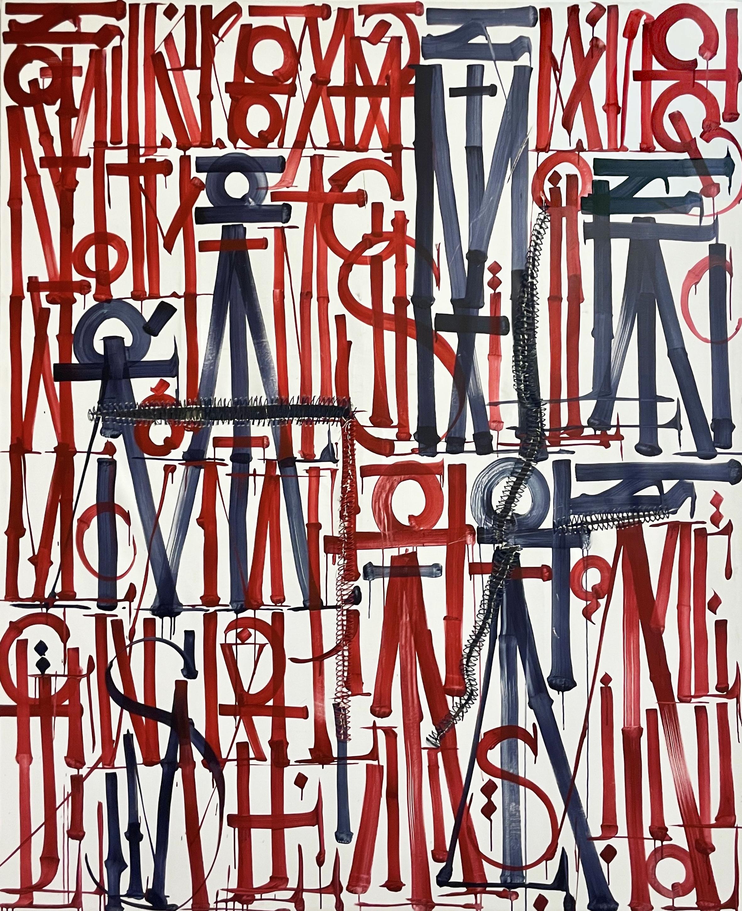 Slang Them Colors - Painting by RETNA