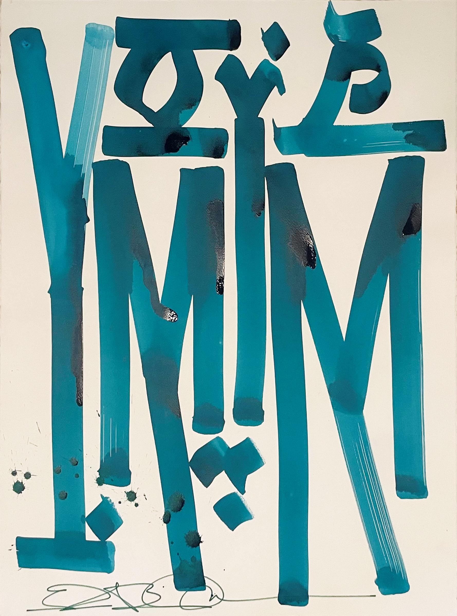 Abstract Painting RETNA - Sarcelle sur Whiting