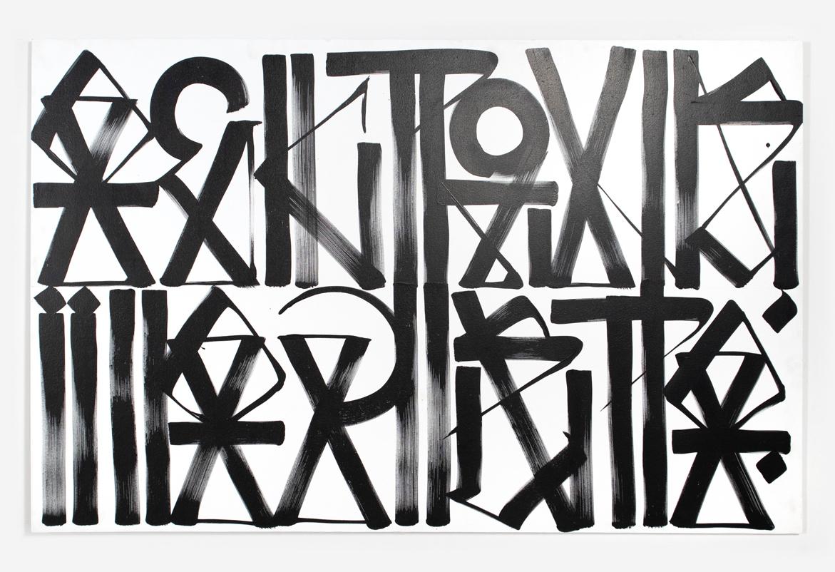 Untitled (No Tienes Miedo 2) - Painting by RETNA