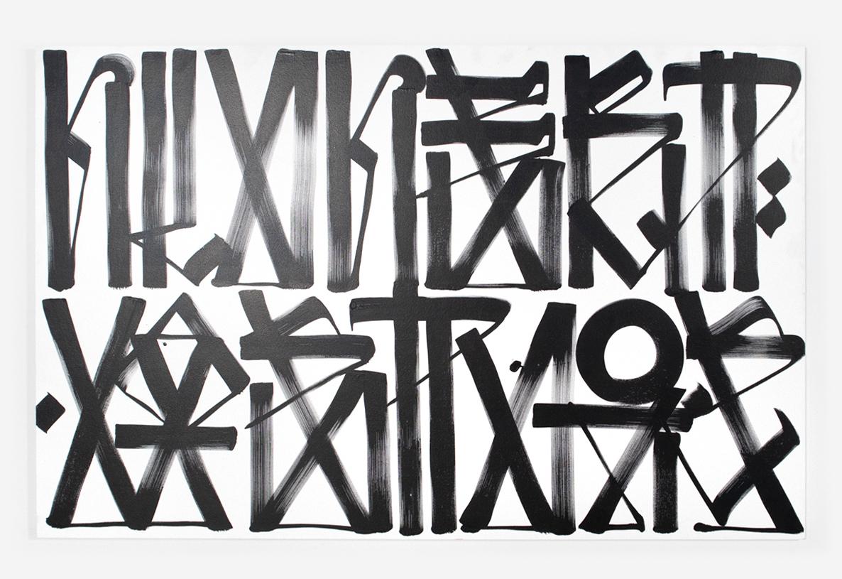 Untitled (No Tienes Miedo 4) - Painting by RETNA