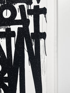 'EVEN THE HEART SKIPS A BEAT' Abstract Silkscreen Print with Diamond Dust, 2024