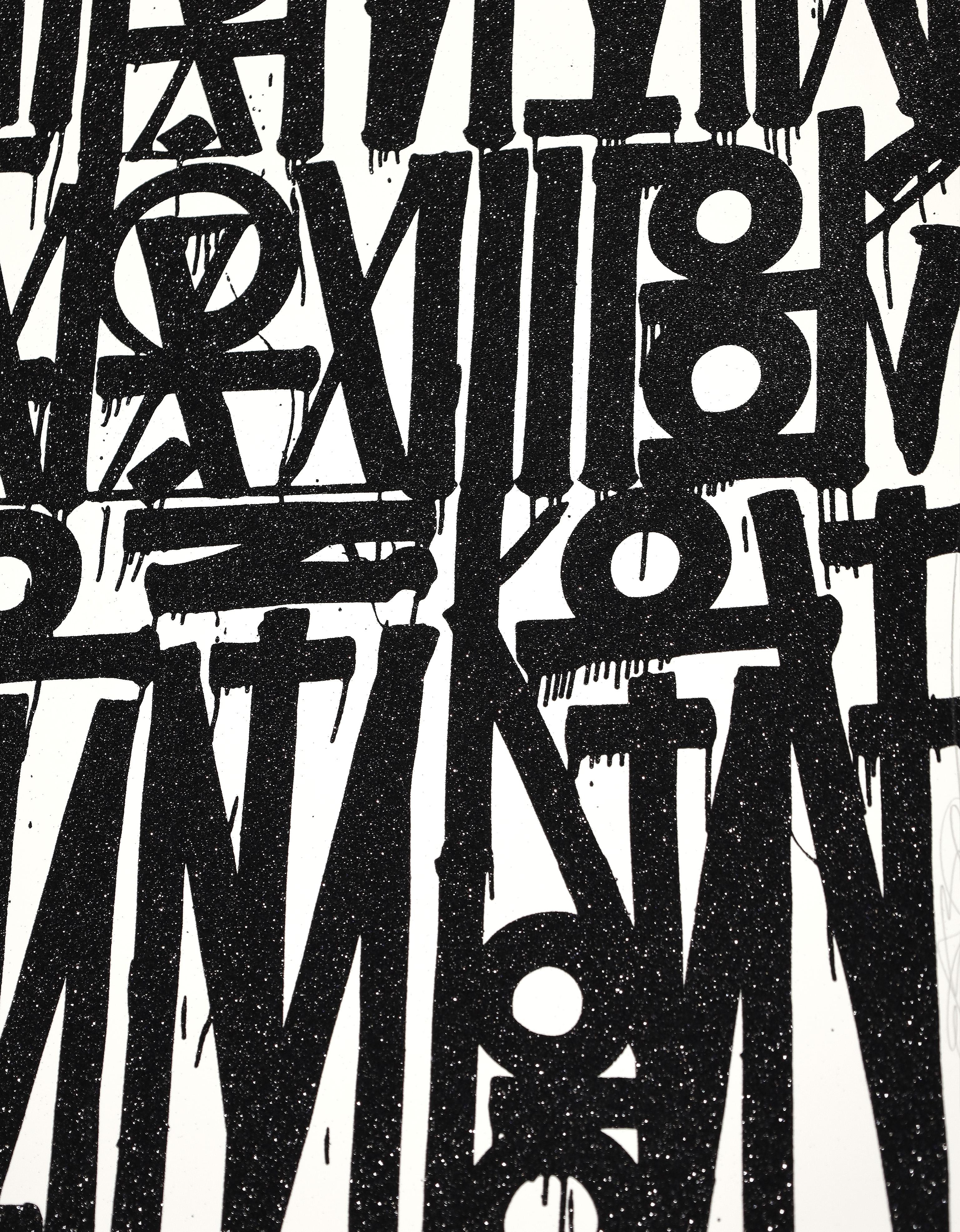 'EVEN THE HEART SKIPS A BEAT' Abstract Silkscreen Print with Diamond Dust, 2024 For Sale 3