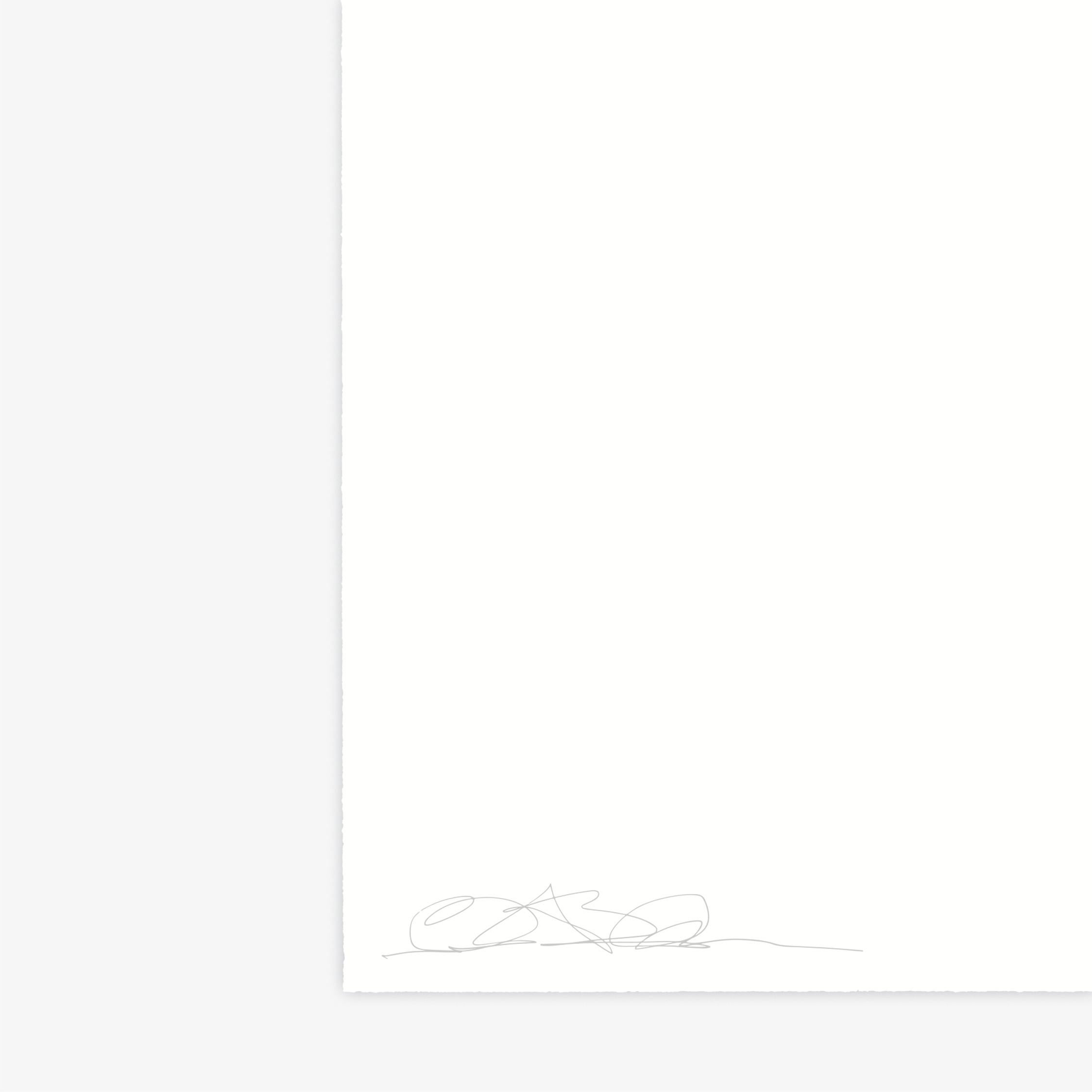 „EVEN THE HEART SKIPS A BEAT“ (Schwarz auf Schwarz) (Abstrakt), Print, von RETNA