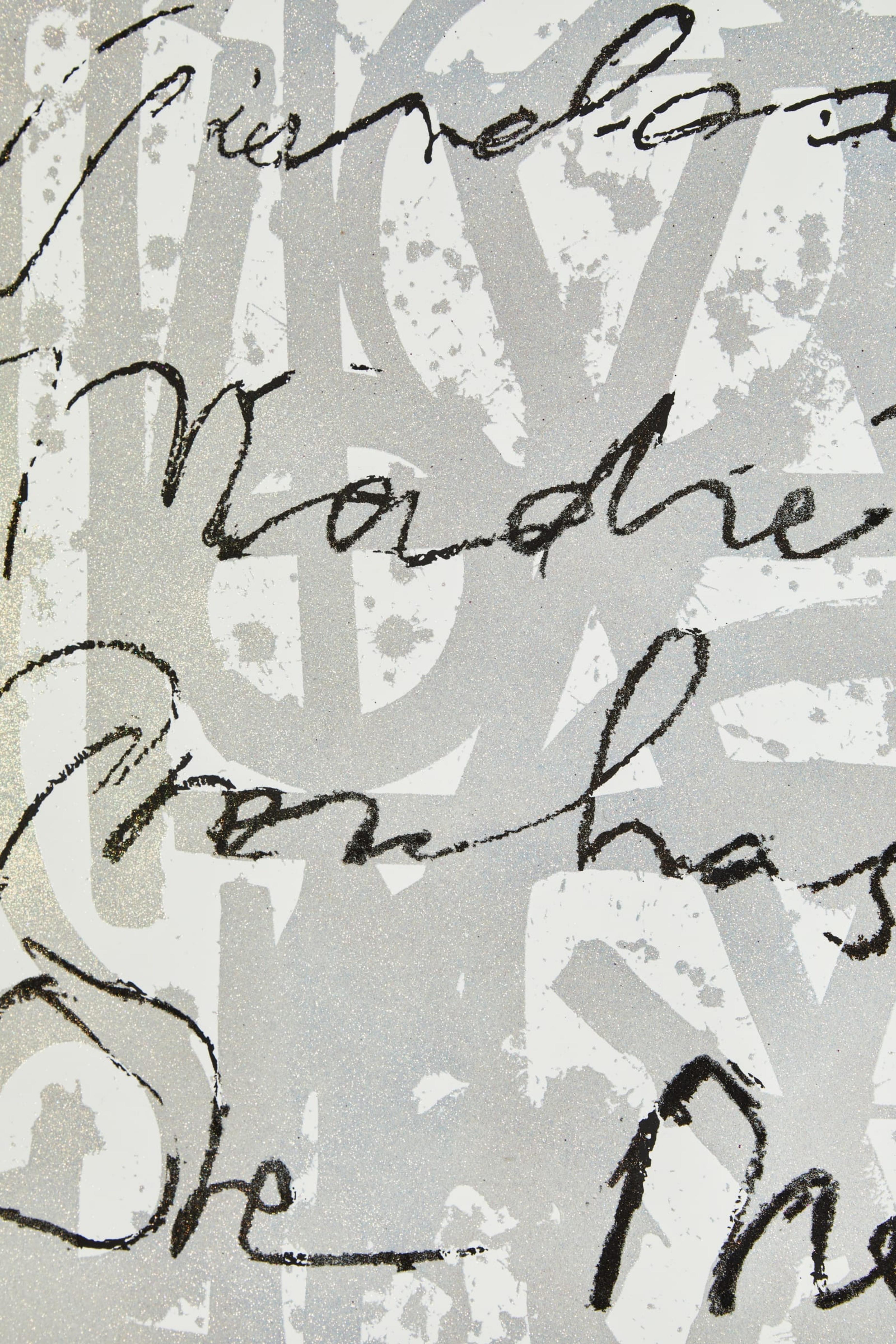 Madre (Mère), éblouissante sérigraphie avec cristallina (poussière de diamant) signée à la main/n  en vente 1