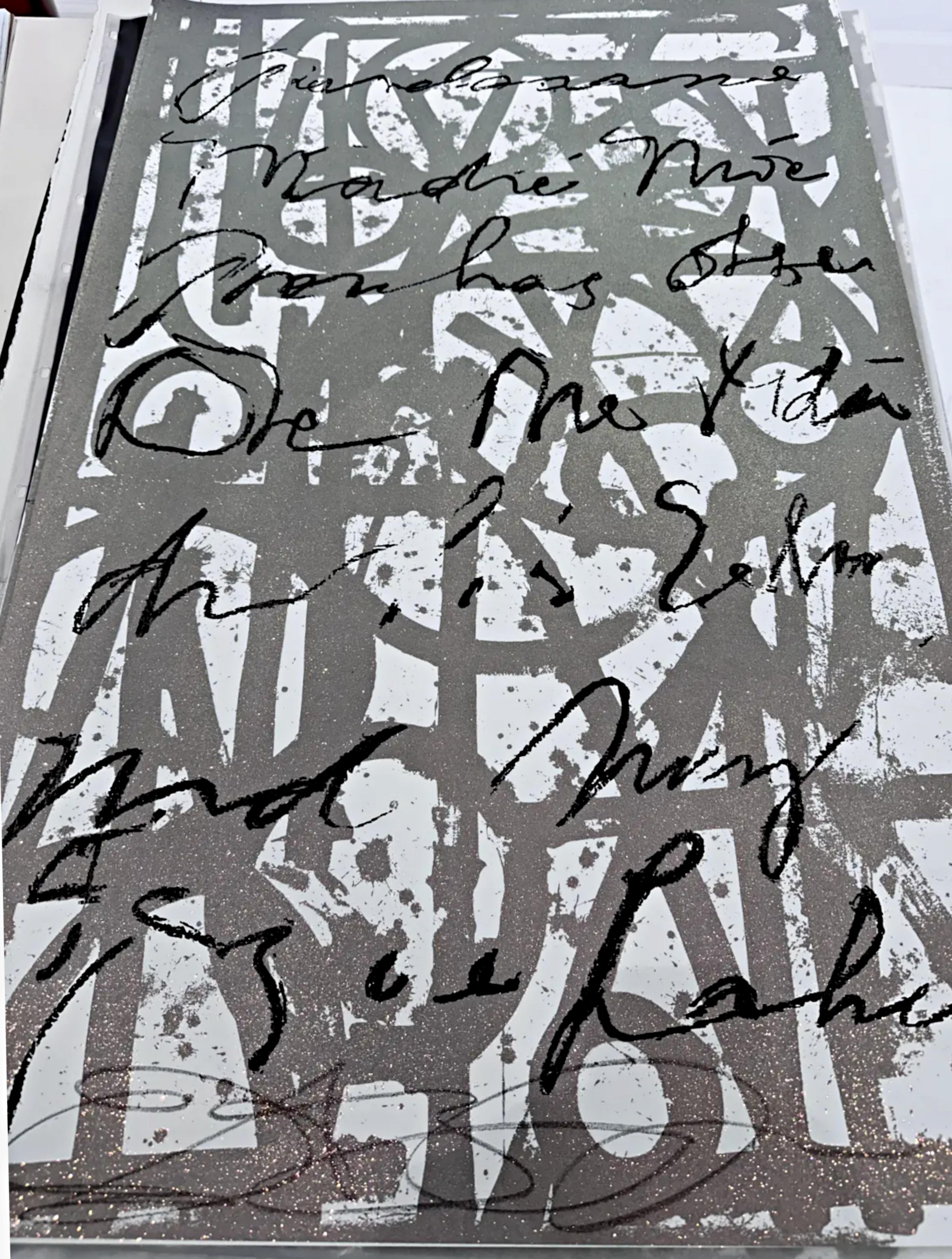 Madre (Mother), dazzling Silkscreen w/ crystallina (diamond dust) hand signed/n For Sale 3