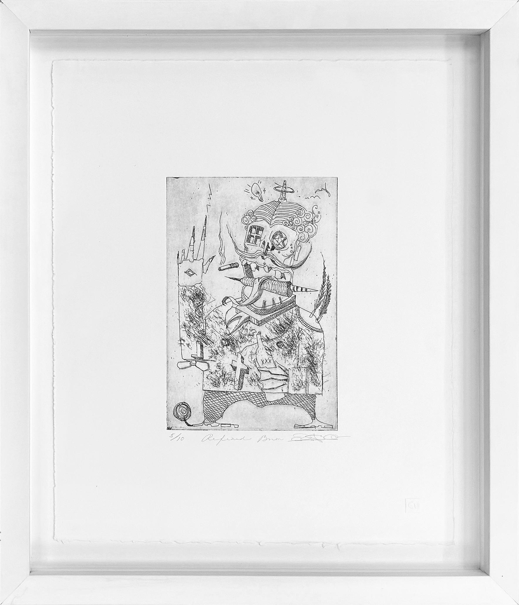 Abstract Print de RETNA - Aguafuerte de Borde Refinado, Firmado a mano, Enmarcado, 2010, Edición 5/10