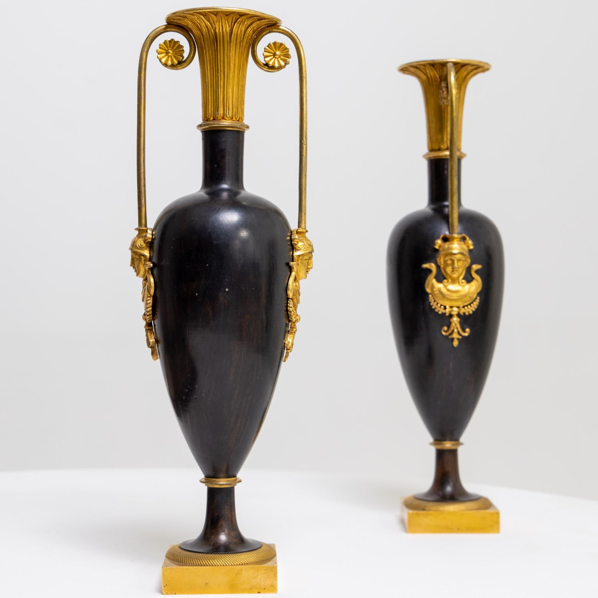 Egyptian Revival Retour D'egypte Vases, Early 19th Century For Sale