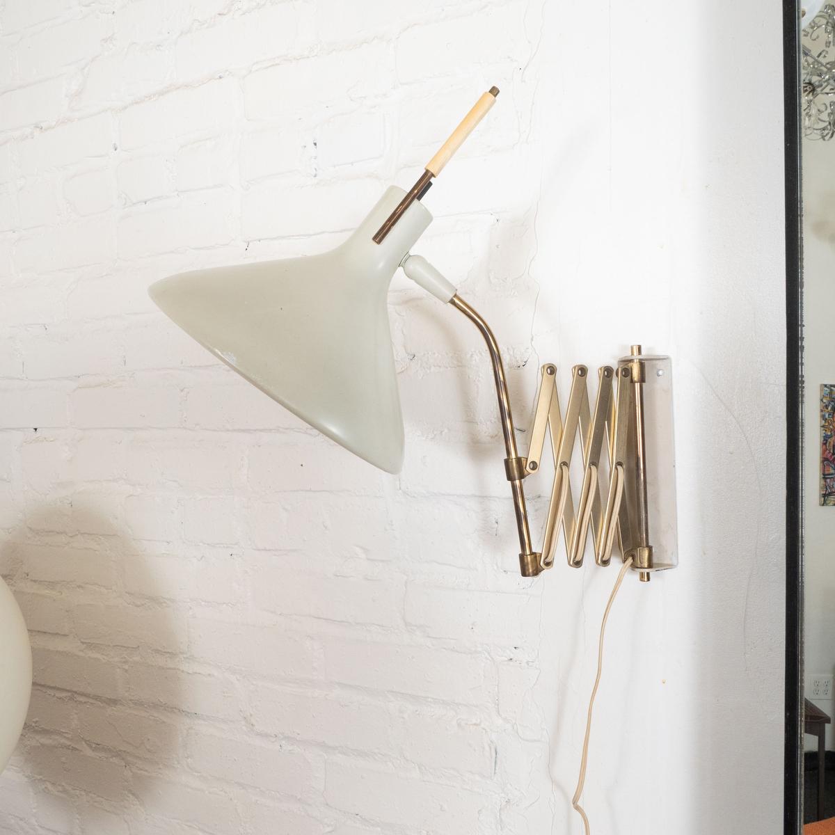 Mid-Century Modern Retractable Sconce / Task Light by Lightolier
