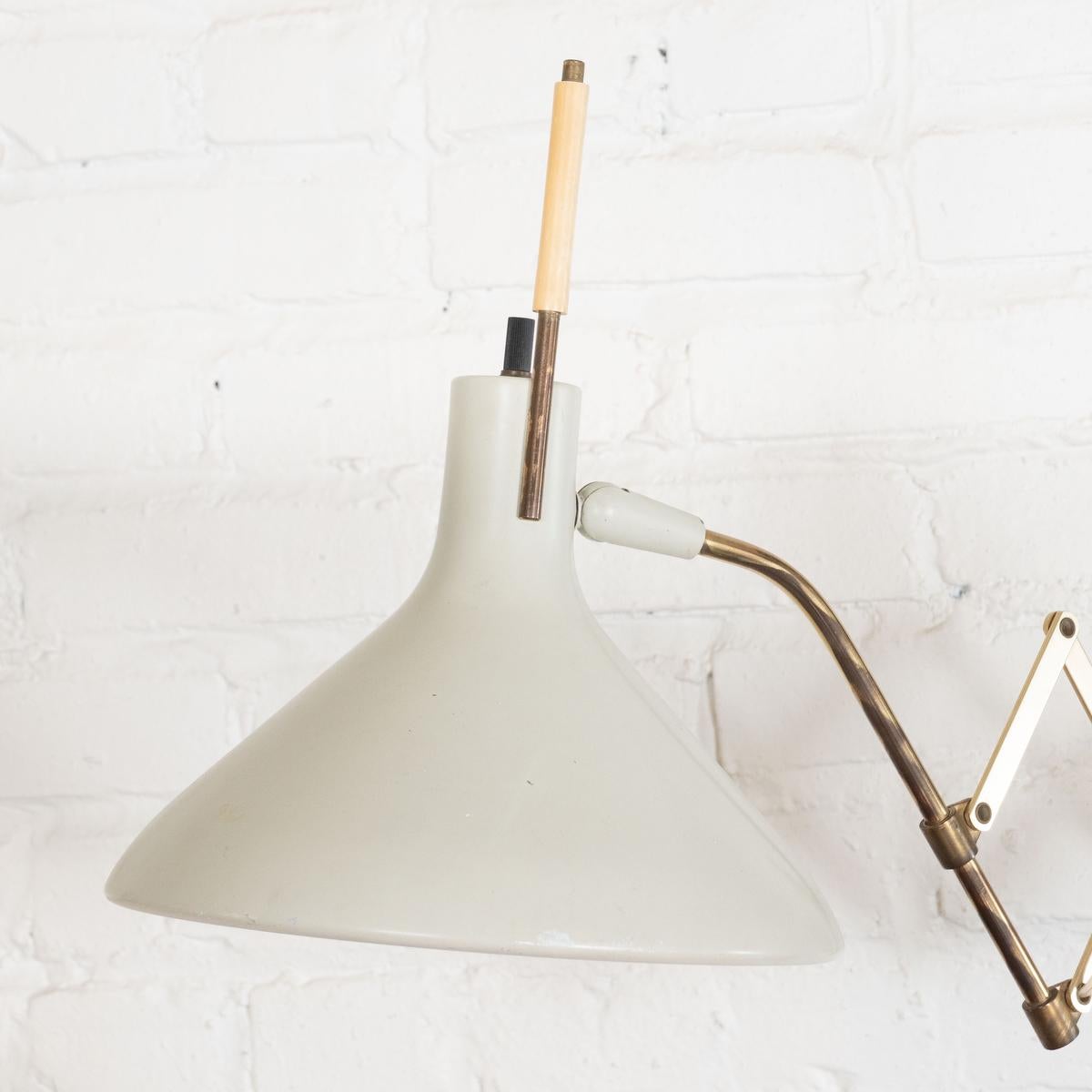 Italian Retractable Sconce / Task Light by Lightolier