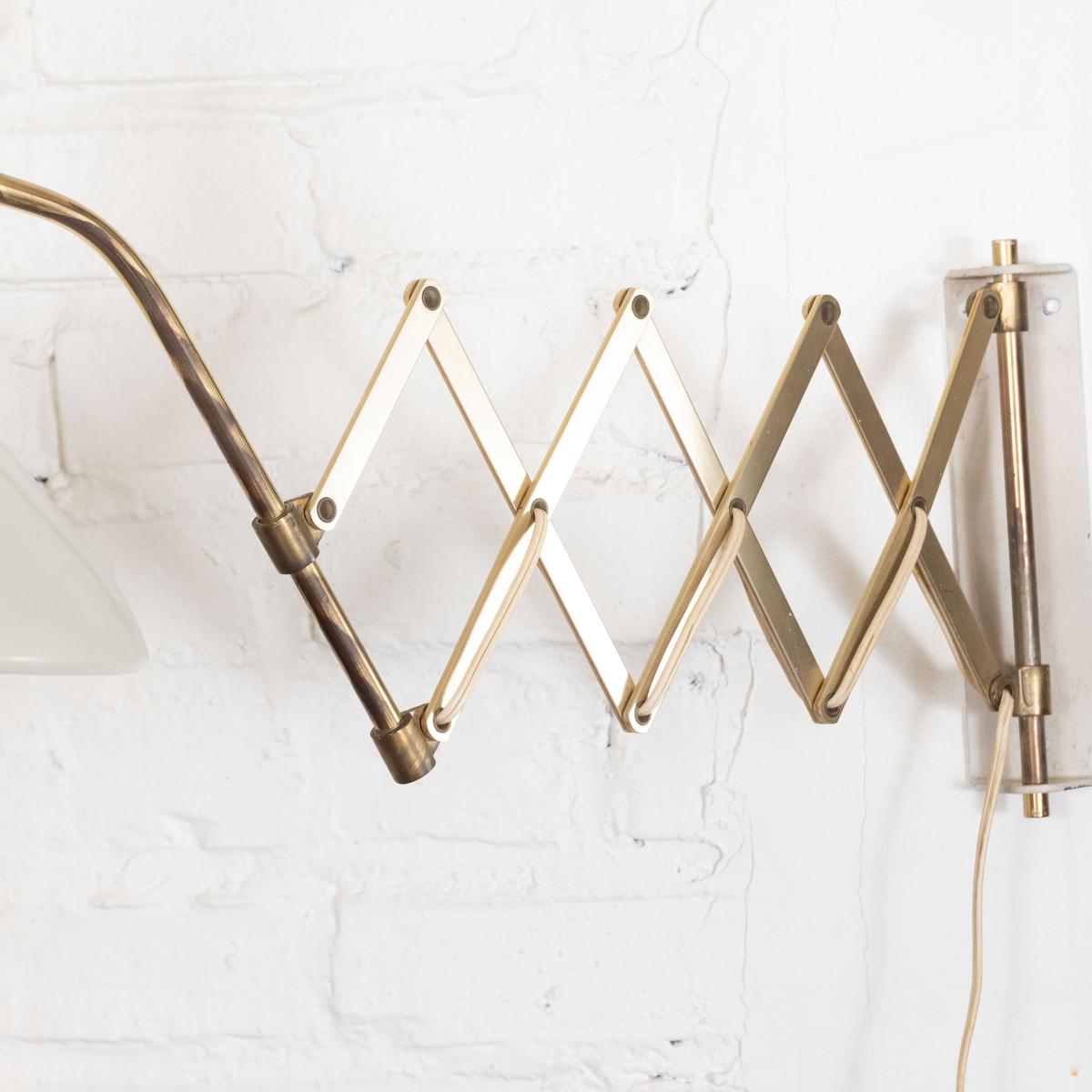 Retractable Sconce / Task Light by Lightolier In Good Condition In Tarrytown, NY