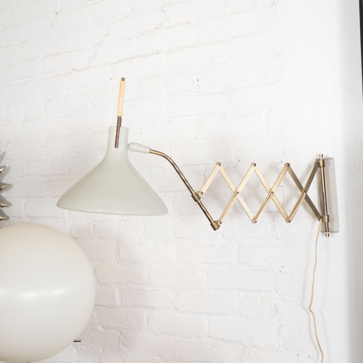 Mid-20th Century Retractable Sconce / Task Light by Lightolier