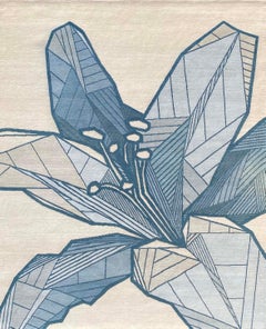 "Retreat - Blue" /  8' x 10' / Hand-Knotted Wool Rug