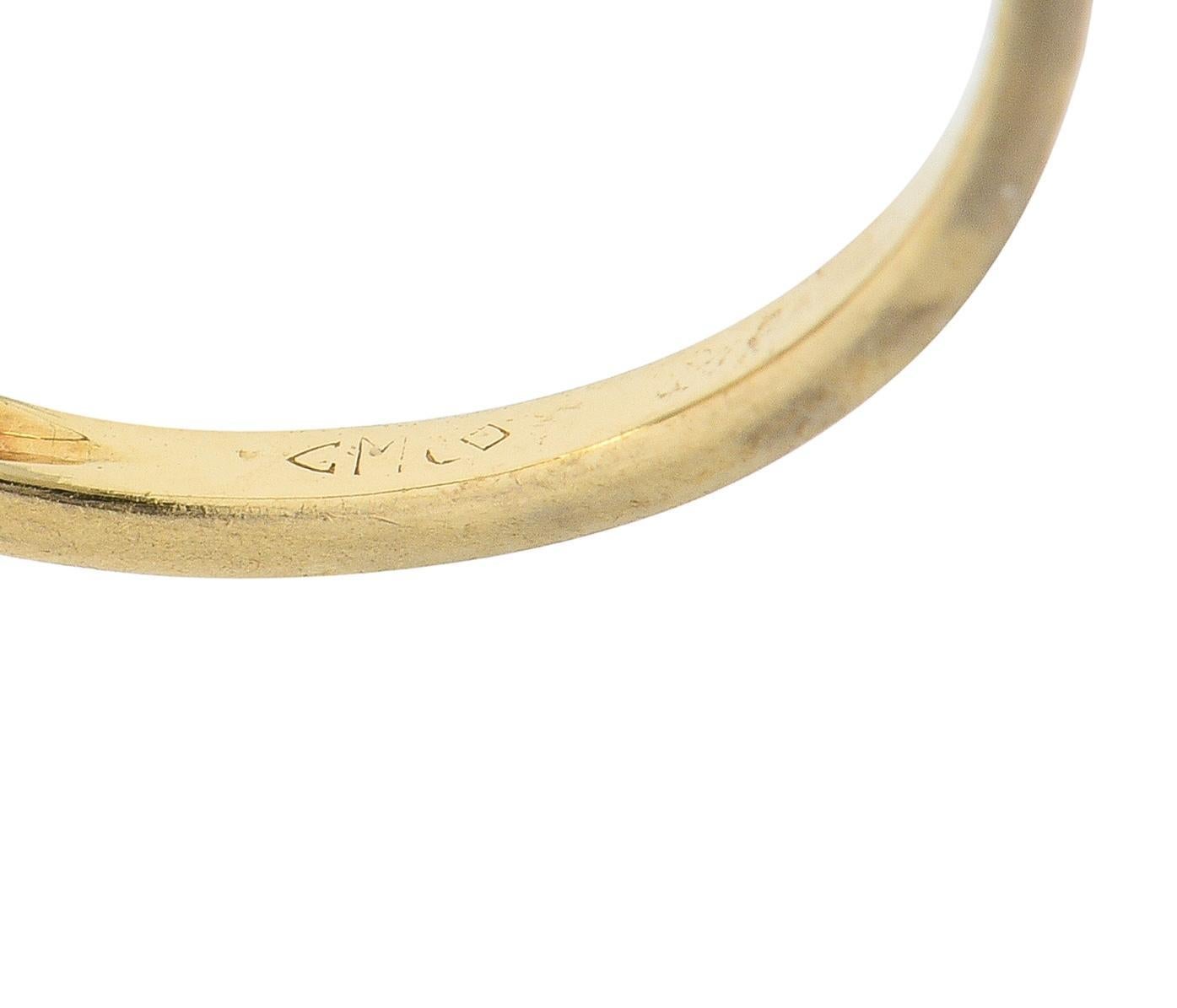 Retro 0.52 CTW Old European Cut Diamond 14 Karat Two-Tone Gold Engagement Ring 3