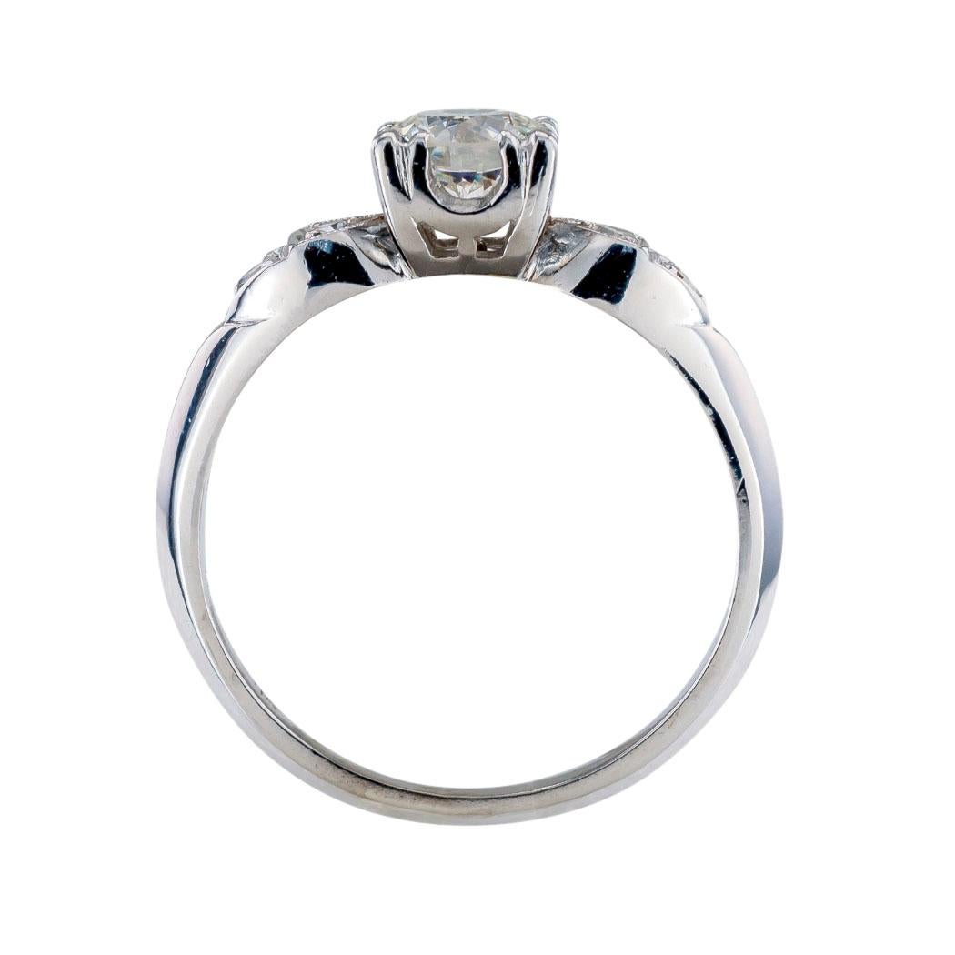 palladium solitaire engagement ring