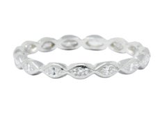 Retro 0.85 Carat Marquise Diamond Platinum Eternity Band