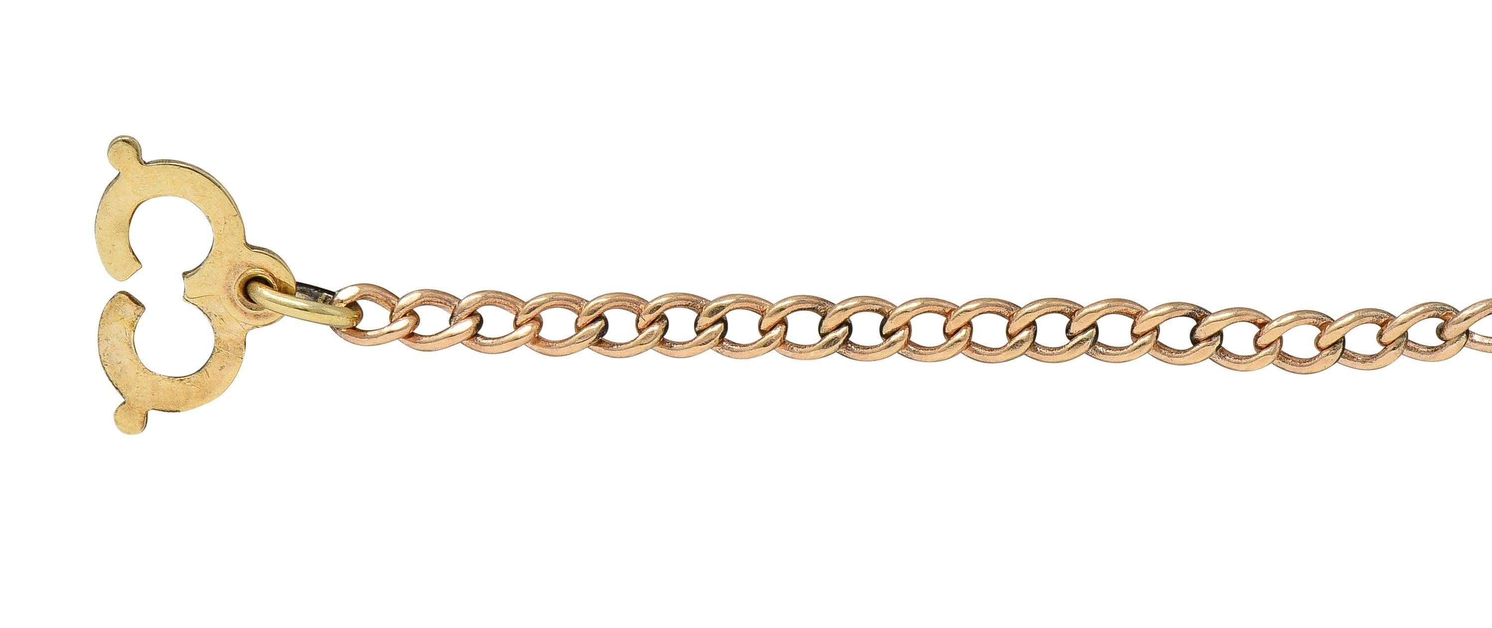 Retro 10 Karat Yellow Gold Vintage U.S. Army Link Bracelet Pour femmes en vente