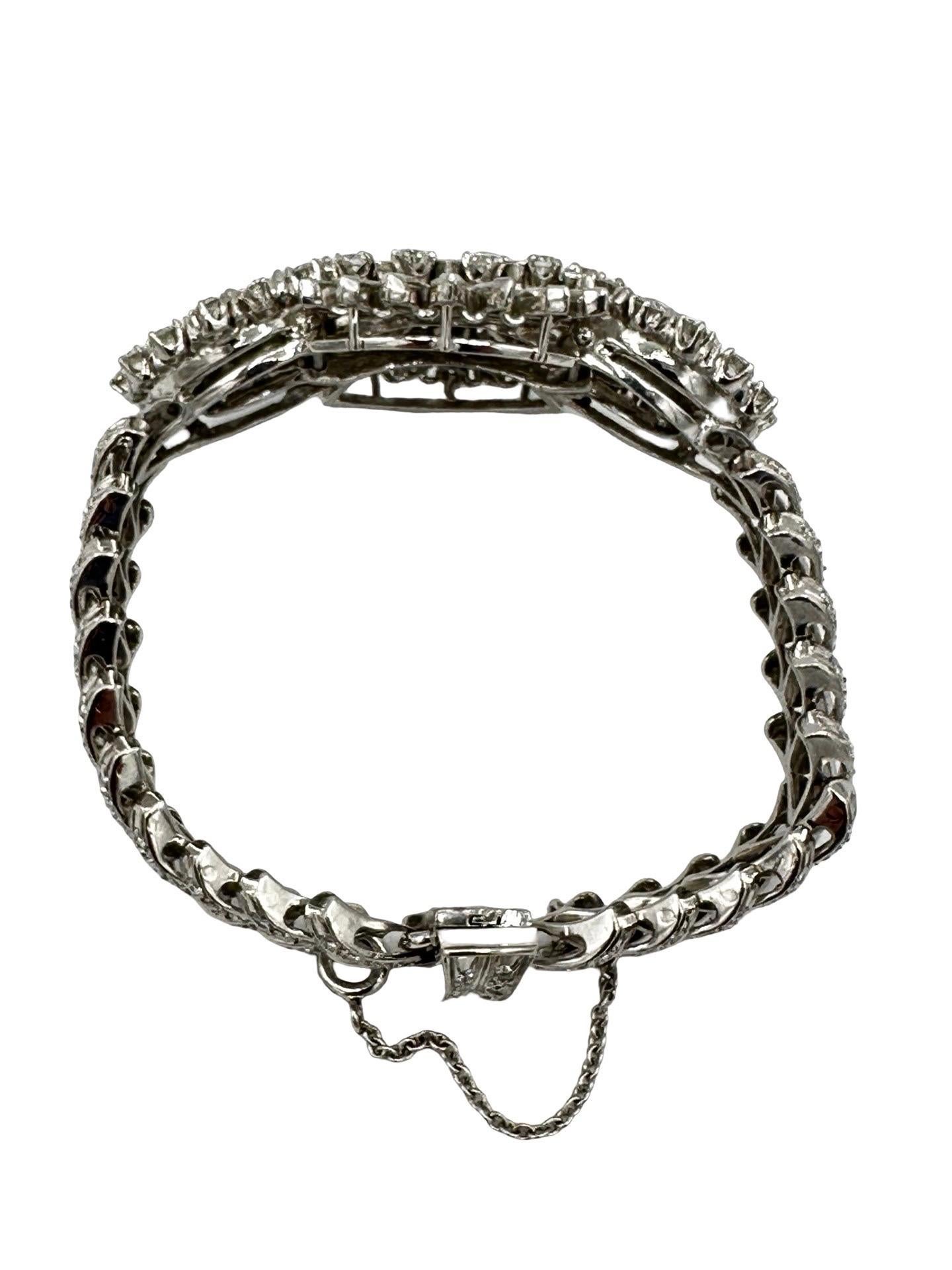 Retro 10.72 Carats Multi Shaped Diamond Platinum Bracelet Unisexe en vente