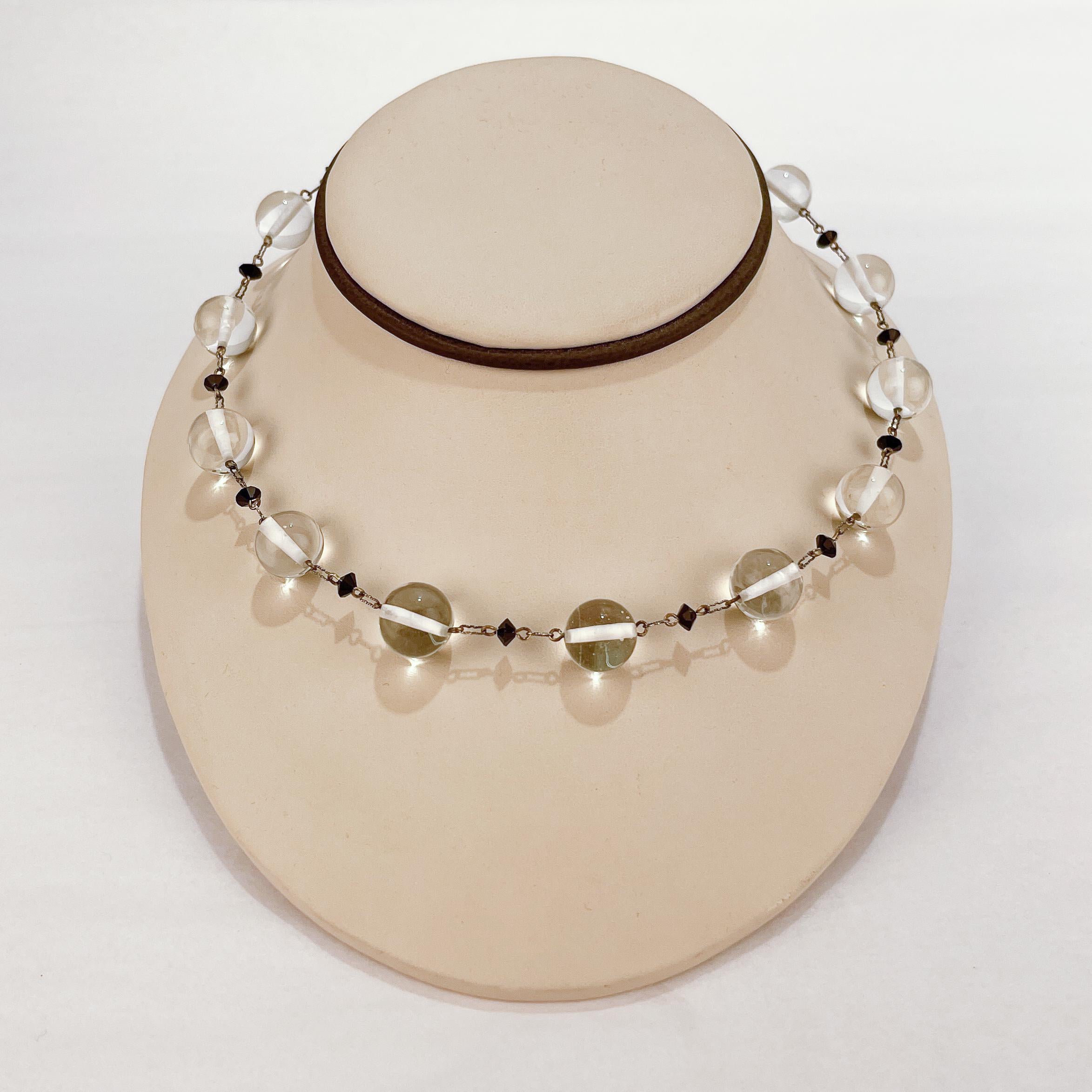 sterling silver beaded choker necklace