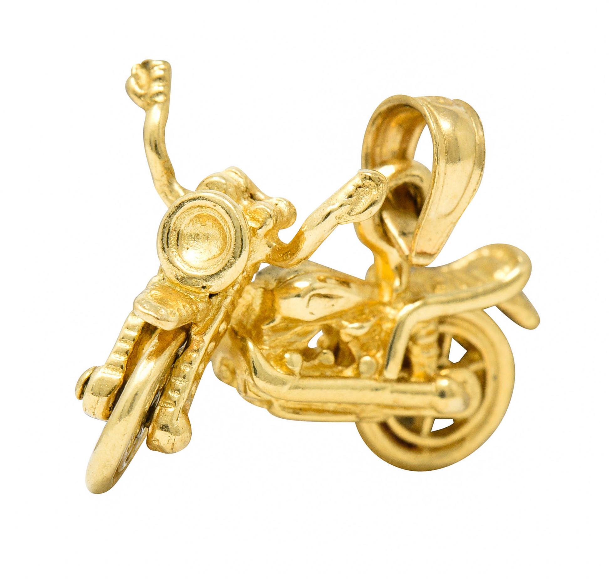 gold motorcycle charm