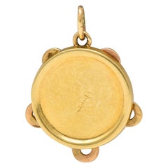 Vintage 14 Karat Gold Articulated Tambourine Charm