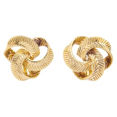Pendientes Retro Nudo Oro 14 Kilates
