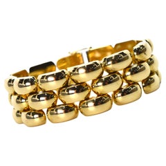 Bracciale Retro Bubble Link in oro giallo 14 carati