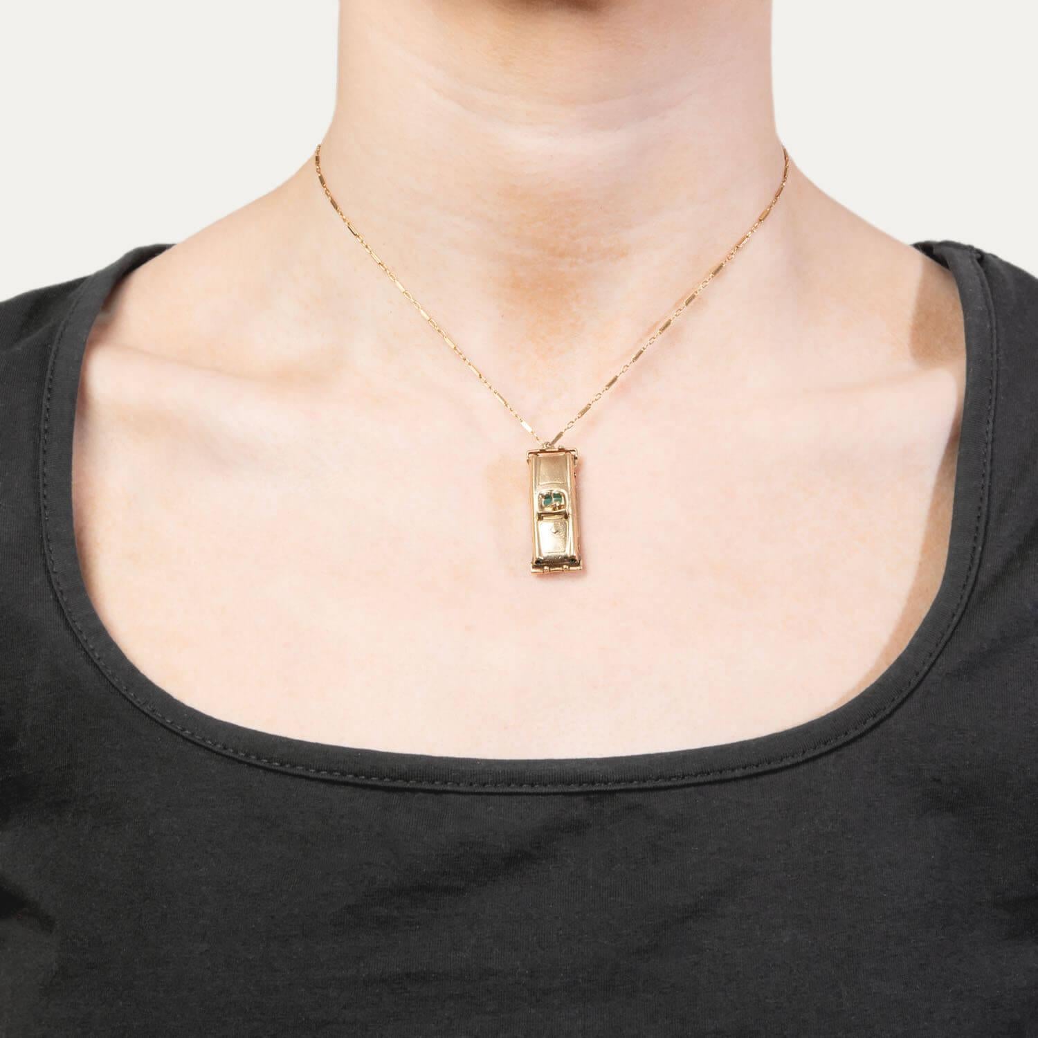 Retro 14k Umwandelbarer Anhänger/Anhänger im Angebot 3
