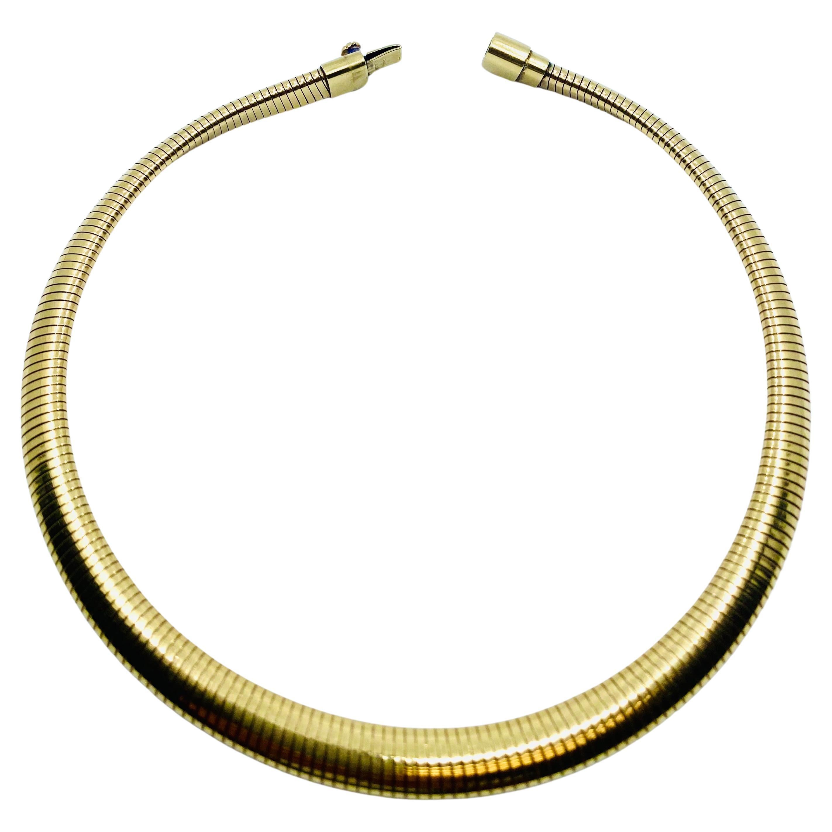 Retro 14k Gold Forstner Tubogas Necklace 1