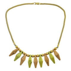 Collar Retro de Oro de 14k, Vintage