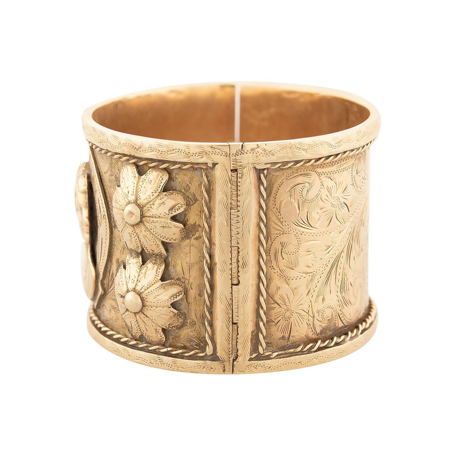 Bracelet manchette Retro 14k 