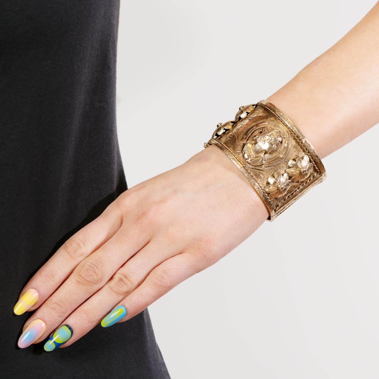 Bracelet manchette Retro 14k 