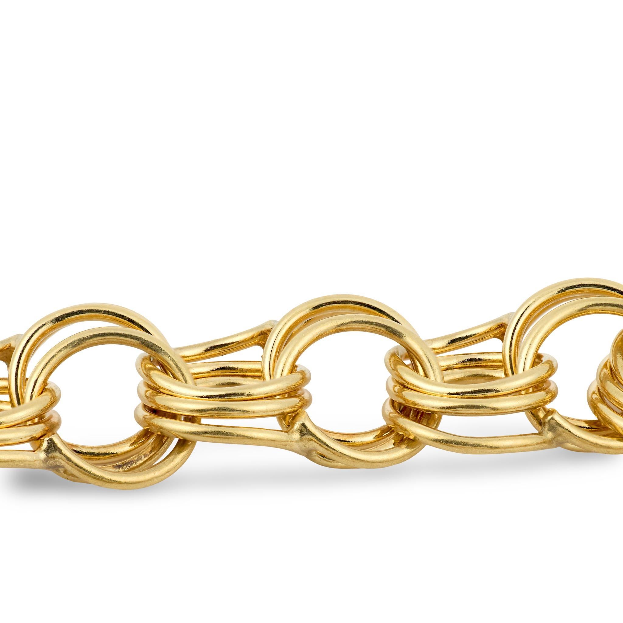 Retro 14k Link Bracelet im Zustand „Gut“ im Angebot in Narberth, PA