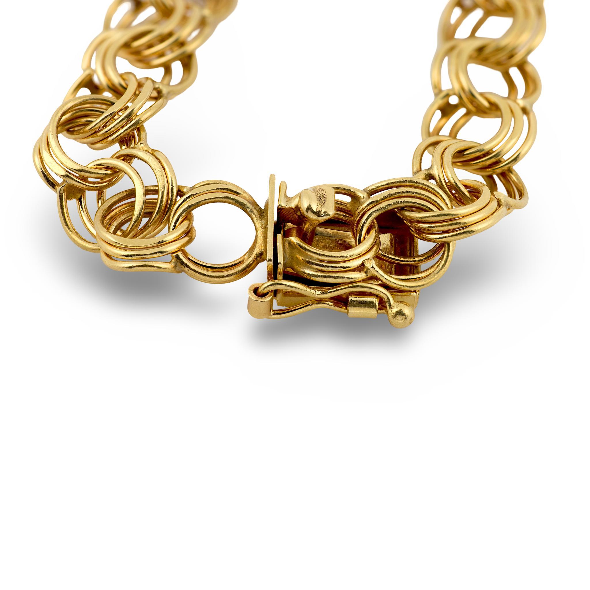 Retro 14k Link Bracelet im Angebot 1