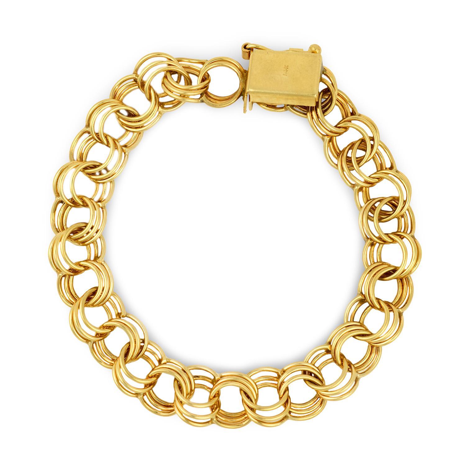 Retro 14k Link Bracelet im Angebot 2