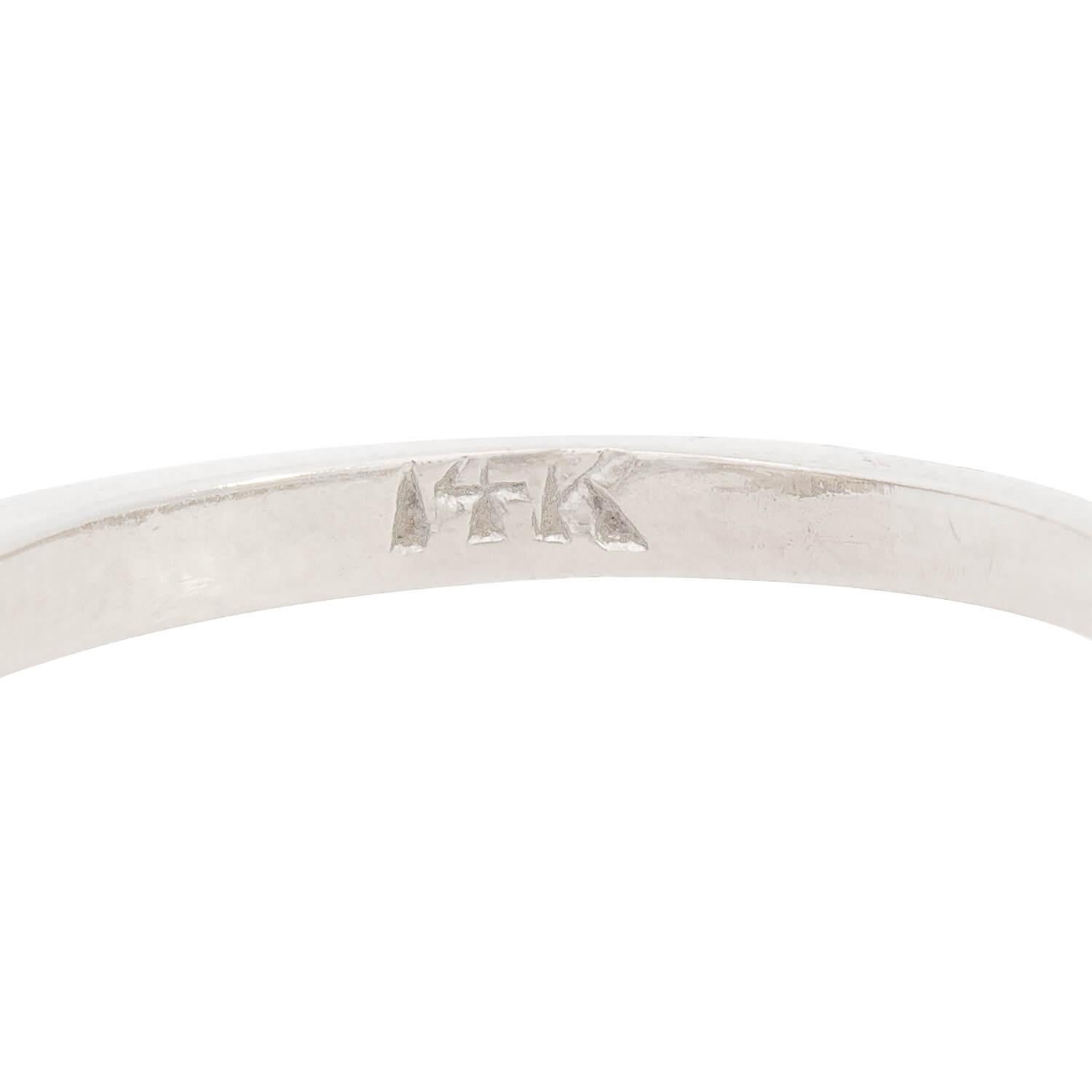 Retro 14k Moonstone & Diamond Ring im Angebot 1