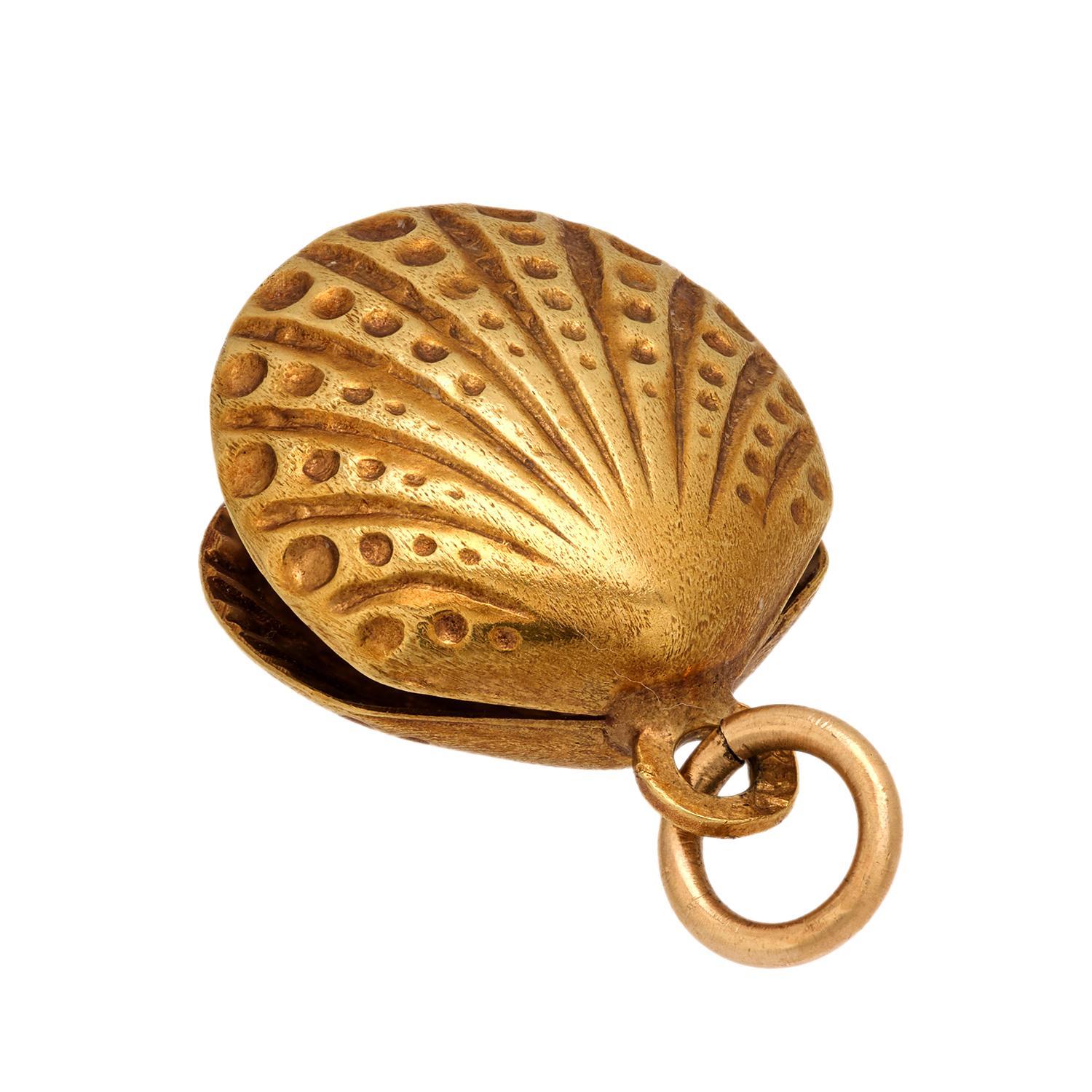 Ciondolo/bracciale con perla retrò 14k In condizioni buone in vendita a Narberth, PA