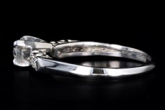 Retro 14K White Gold .37 Carat Old European Cut Diamond Engagement Ring